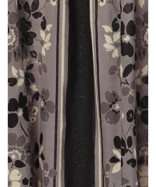 CRAFT STANDARD BOUTIQUE(クラフトスタンダードブティック)の「Flowerパネル柄ドロストワンピース *◇(ワンピース・レディース・ブラック/ネイビー・FREE)」の6枚目の写真