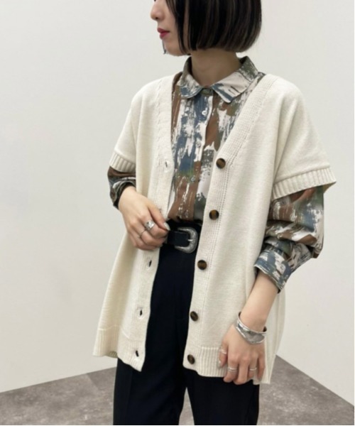 apres jour mignon(アプレジュールミニョン)の「ボタン開きニットベスト【ZOZOTOWN限定アイテム】(ベスト・レディース・モカ/ブラック/アイボリー・フリー/X-LARGE)」の6枚目の写真