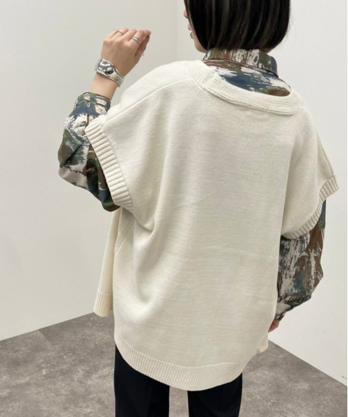 apres jour mignon(アプレジュールミニョン)の「ボタン開きニットベスト【ZOZOTOWN限定アイテム】(ベスト・レディース・モカ/ブラック/アイボリー・フリー/X-LARGE)」の7枚目の写真