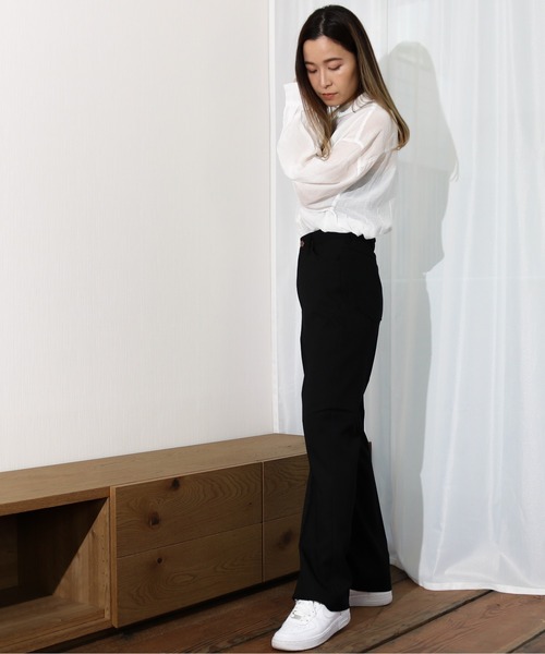 Per sist ence（パーシエンス）の「Per sist ence/パーシエンス　ローンバンドカラーシャツ（シャツ/ブラウス・レディース・グレイッシュベージュ/ブラック/カーキ/アイボリー・FREE）」の11枚目の写真