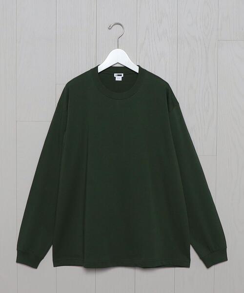 H BEAUTY&YOUTH UNITED ARROWS(エイチビューティーアンドユースユナイテッドアローズ)の「<H>COTTON CREW NECK LONG SLEEVE T-SHIRT/Tシャツ.(Tシャツ/カットソー・メンズ・ダークグリーン/ライトグレー/ホワイト/ブラック/ブラウン/オリーブ/クリーム・SMALL/MEDIUM/LARGE)」の8枚目の写真