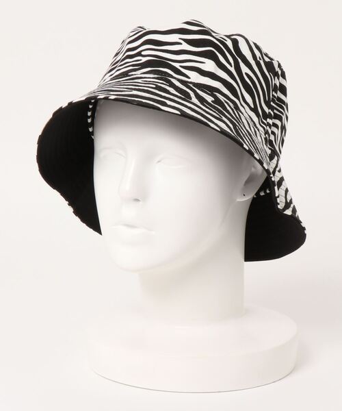 Birthday room(バースデイルーム)の「ゼブラ×無地リバーシブルバケットハット(ハット・レディース・ブラック/ホワイト・FREE)」の4枚目の写真