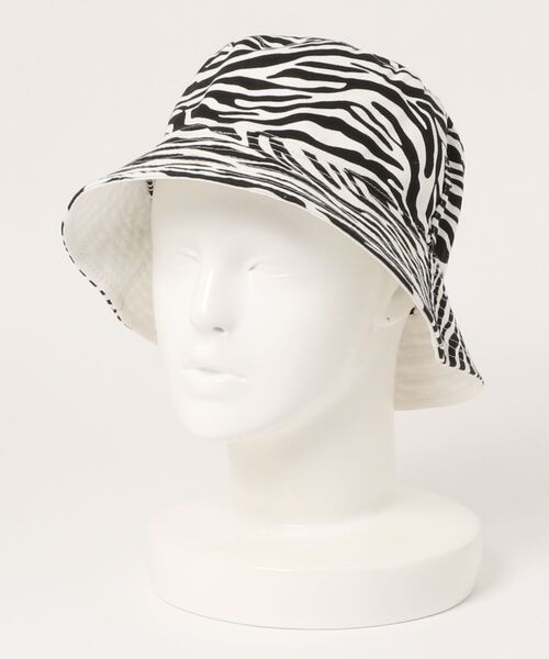 Birthday room(バースデイルーム)の「ゼブラ×無地リバーシブルバケットハット(ハット・レディース・ブラック/ホワイト・FREE)」の6枚目の写真