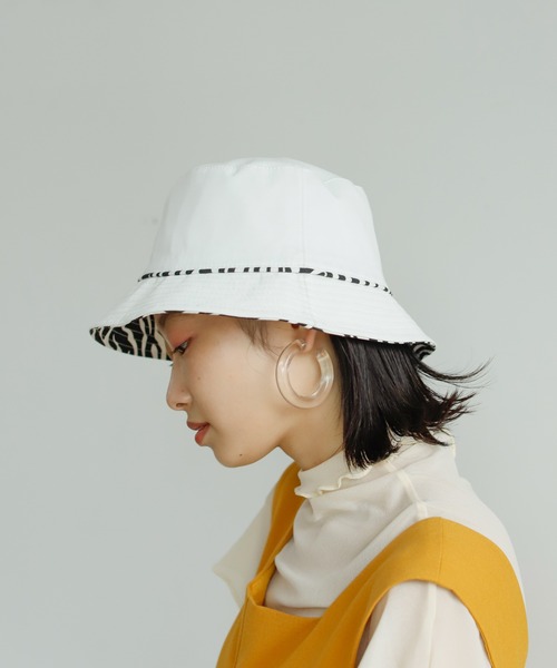 Birthday room(バースデイルーム)の「ゼブラ×無地リバーシブルバケットハット(ハット・レディース・ブラック/ホワイト・FREE)」の2枚目の写真