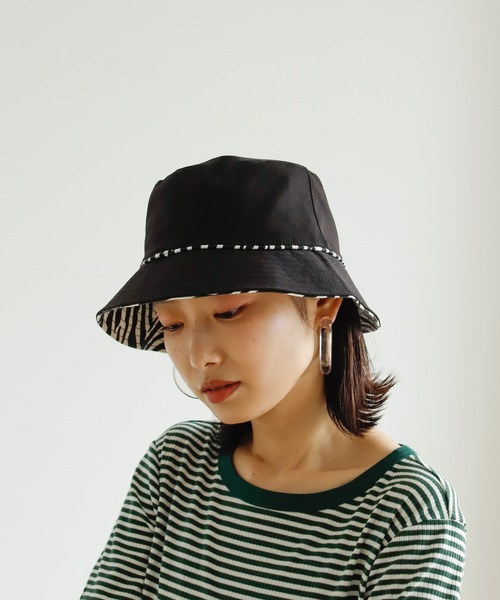 Birthday room(バースデイルーム)の「ゼブラ×無地リバーシブルバケットハット(ハット・レディース・ブラック/ホワイト・FREE)」の20枚目の写真