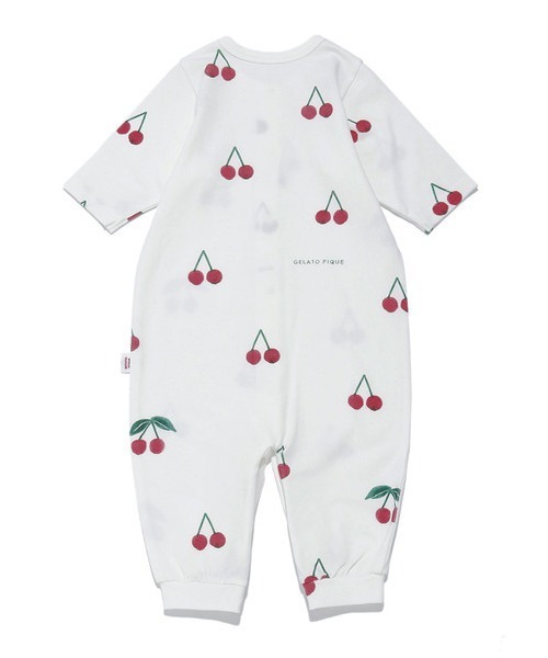 gelato pique(ジェラートピケ)の「【新生児】チェリーモチーフ2wayオール(ロンパース・キッズ・レッド・50)」の3枚目の写真