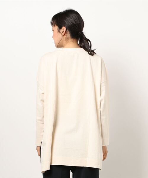 PUAL CE CIN（ピュアルセシン）の「ロゴプリント刺繍ブルオーバー（Tシャツ/カットソー・レディース・ナチュラル/サックスブルー/グレー/ホワイト・FREE）」の5枚目の写真