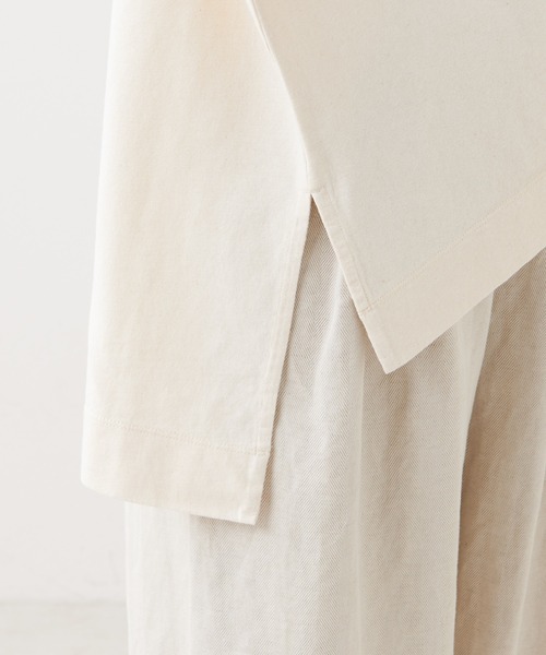 PUAL CE CIN（ピュアルセシン）の「ロゴプリント刺繍ブルオーバー（Tシャツ/カットソー・レディース・ナチュラル/サックスブルー/グレー/ホワイト・FREE）」の10枚目の写真