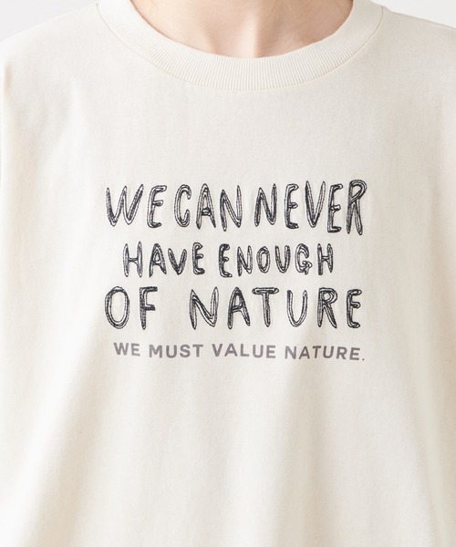 PUAL CE CIN（ピュアルセシン）の「ロゴプリント刺繍ブルオーバー（Tシャツ/カットソー・レディース・ナチュラル/サックスブルー/グレー/ホワイト・FREE）」の8枚目の写真