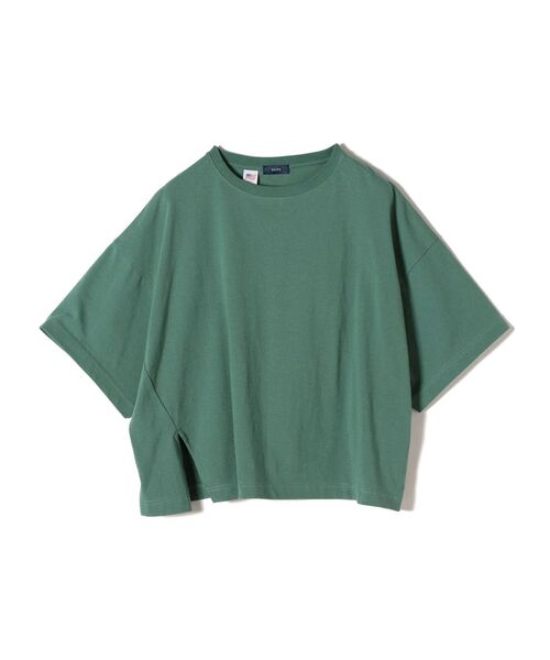 SHIPS（シップス）の「【WEB限定】〈UVカット〉USAコットンサイズチョイススリットTEE◇（Tシャツ/カットソー・レディース・オフホワイト/ブラック/チャコールグレー/ベージュ系その他/グリーン/ライトグリーン/スカイブルー/ダークオリーブ/マスタード・SMALL/MEDIUM/LARGE）」の19枚目の写真