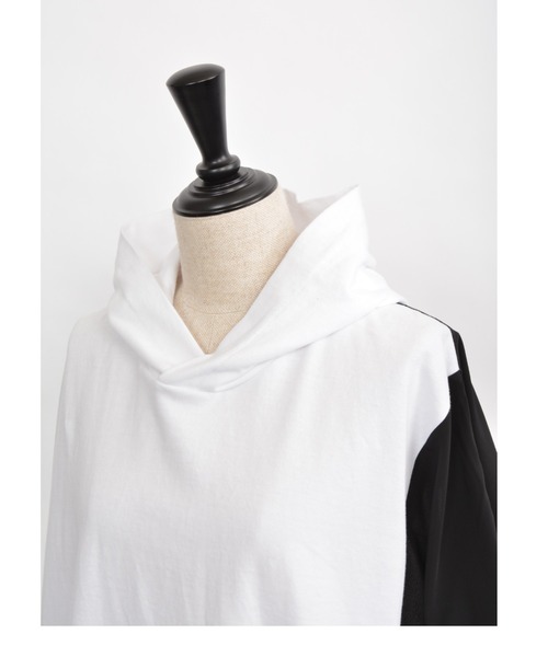 gomme（ゴム）の「20/-天竺　ロジカルフーディー（パーカー・レディース・チャコールグレー/ホワイト/ベージュ/ブラック・MEDIUM）」の6枚目の写真