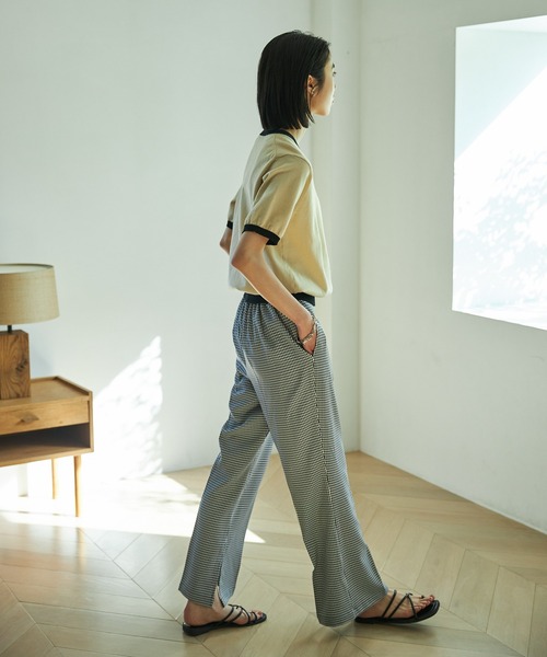 VACANCY（ヴァカンシー）の「ギンガムチェックイージーパンツ（その他パンツ・レディース・ブラック/オレンジ/グリーン・MEDIUM/MEDIUM/TALL）」の13枚目の写真