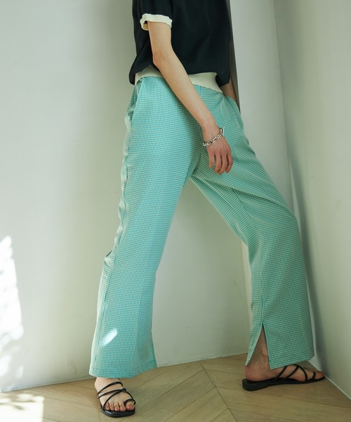 VACANCY（ヴァカンシー）の「ギンガムチェックイージーパンツ（その他パンツ・レディース・ブラック/オレンジ/グリーン・MEDIUM/MEDIUM/TALL）」の18枚目の写真