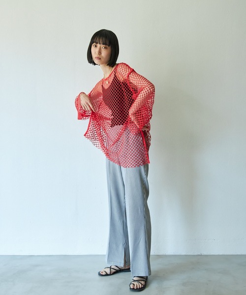 VACANCY（ヴァカンシー）の「ギンガムチェックイージーパンツ（その他パンツ・レディース・ブラック/オレンジ/グリーン・MEDIUM/MEDIUM/TALL）」の15枚目の写真