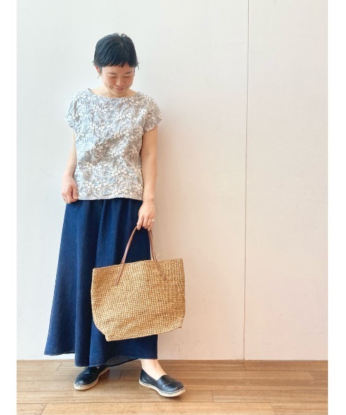 BEARDSLEY ビアズリー フロント刺繍 フレンチカットソー ネイビー フロント刺繍フレンチカットソー （カットソー）｜BEARDSLEY