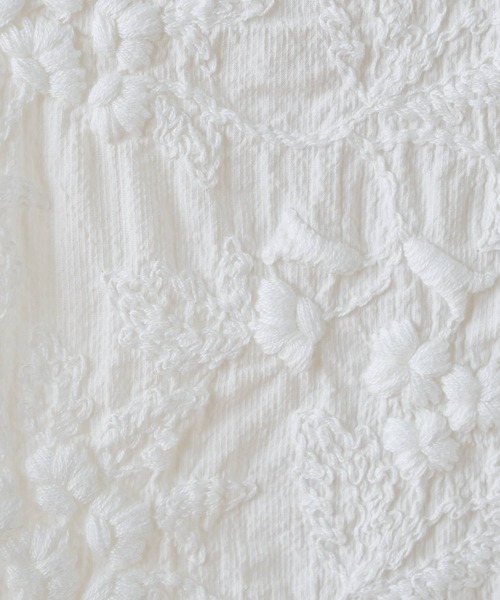 BEARDSLEY（ビアズリー）の「フロント刺繍フレンチカットソー（Tシャツ/カットソー・レディース・ホワイト/ライトグレー/ブラック・1/0/2）」の13枚目の写真