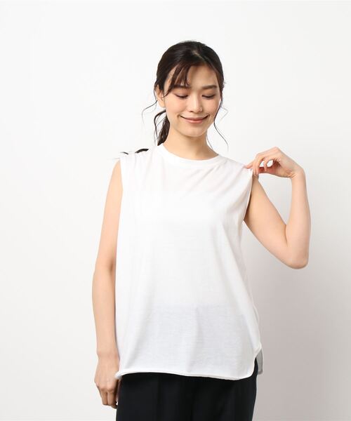 Lugnoncure（ルノンキュール）の「透かし編みニットセット（Tシャツ/カットソー・レディース・オフホワイト/ブラック/ベージュ・ﾌﾘ-）」の5枚目の写真