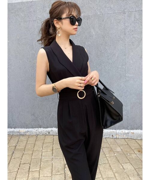 RESEXXY（リゼクシー）の「ゴールドバックルコンビネゾン（つなぎ/オールインワン・レディース・ブラック/ベージュ・FREE）」の7枚目の写真