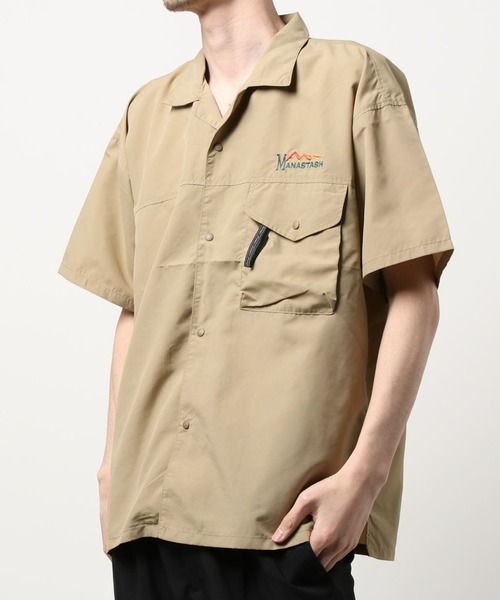 MANASTASH（マナスタッシュ）の「MANASTASH/マナスタッシュ/半袖リバーシャツ/River Shirt 2.1（シャツ/ブラウス・メンズ・ブラック/カーキ/セージグリーン/カラフル・LARGE/X-LARGE/MEDIUM）」の2枚目の写真