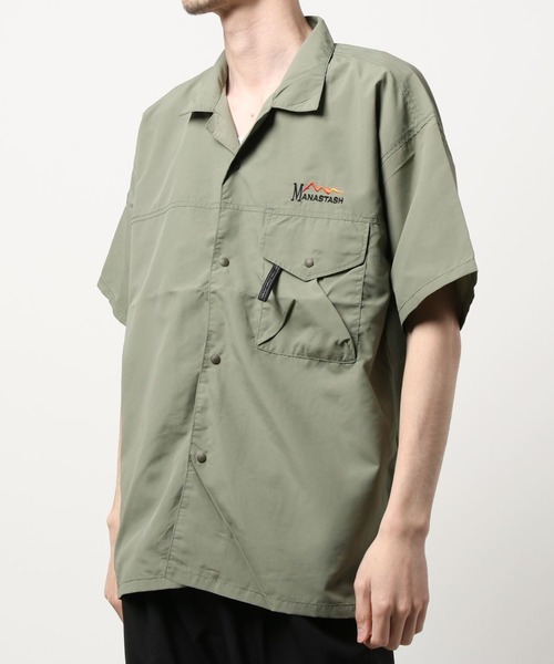MANASTASH（マナスタッシュ）の「MANASTASH/マナスタッシュ/半袖リバーシャツ/River Shirt 2.1（シャツ/ブラウス・メンズ・ブラック/カーキ/セージグリーン/カラフル・LARGE/X-LARGE/MEDIUM）」の3枚目の写真