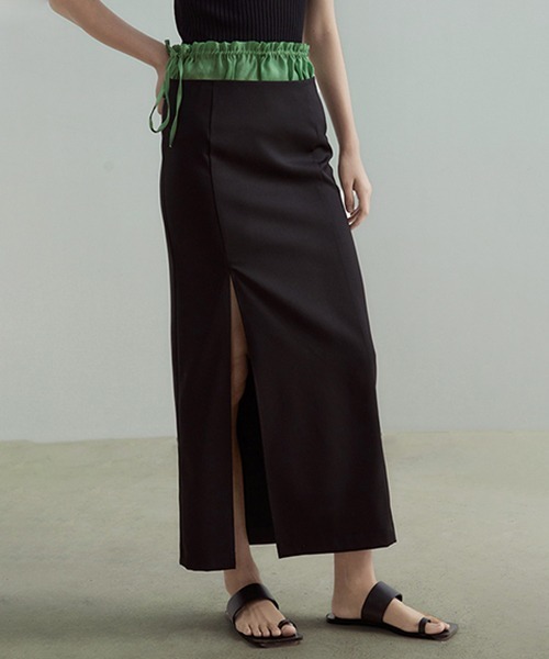 UNSPOKEN(アンスポクン)の「【UNSPOKEN】Slit tight skirt UX21B002(スカート・レディース・ブラック・S/M/L)」の3枚目の写真