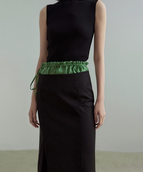 UNSPOKEN(アンスポクン)の「【UNSPOKEN】Slit tight skirt UX21B002(スカート・レディース・ブラック・S/M/L)」の5枚目の写真