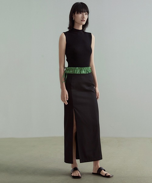 UNSPOKEN(アンスポクン)の「【UNSPOKEN】Slit tight skirt UX21B002(スカート・レディース・ブラック・S/M/L)」の6枚目の写真