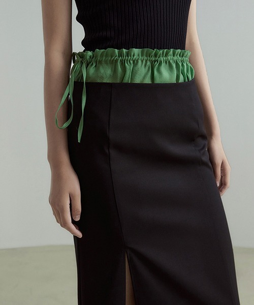 UNSPOKEN(アンスポクン)の「【UNSPOKEN】Slit tight skirt UX21B002(スカート・レディース・ブラック・S/M/L)」の7枚目の写真