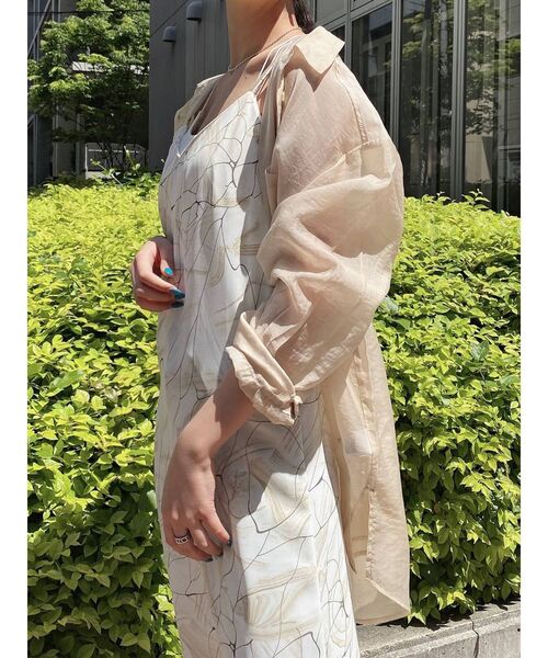 MURUA（ムルーア）の「オーバーシアーシャツ（シャツ/ブラウス・レディース・ブラック/ベージュ/カーキ/キャメル・FREE）」の10枚目の写真