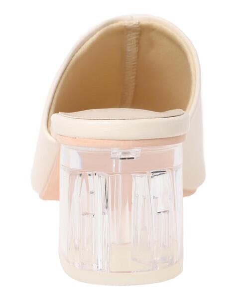 INGNI(イング)の「スクエアトゥクリアヒールサンダル(サンダル・レディース・アイボリー/ブラック/ベージュ・L/M)」の6枚目の写真