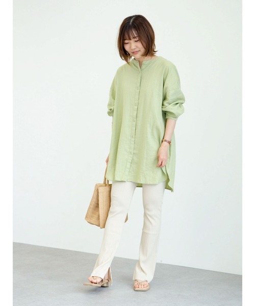 Green Parks(グリーンパークス)の「ランダムリブカットパンツ*(その他パンツ・レディース・ブラック/ブラウン/カーキ/ライトベージュ・FREE)」の7枚目の写真