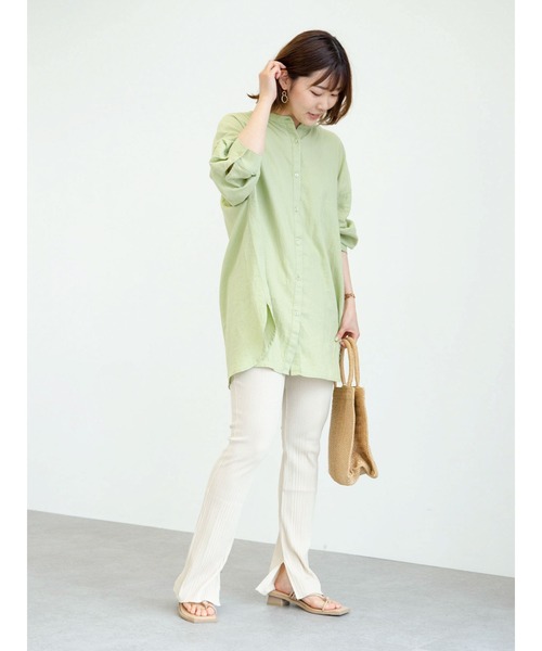 Green Parks(グリーンパークス)の「ランダムリブカットパンツ*(その他パンツ・レディース・ブラック/ブラウン/カーキ/ライトベージュ・FREE)」の8枚目の写真