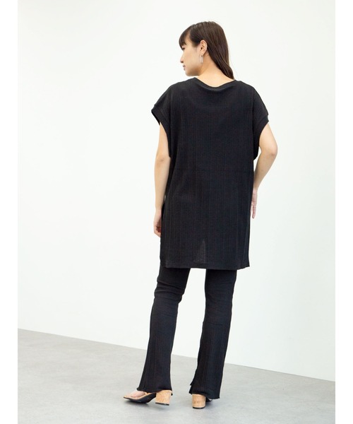 Green Parks(グリーンパークス)の「ランダムリブカットパンツ*(その他パンツ・レディース・ブラック/ブラウン/カーキ/ライトベージュ・FREE)」の6枚目の写真