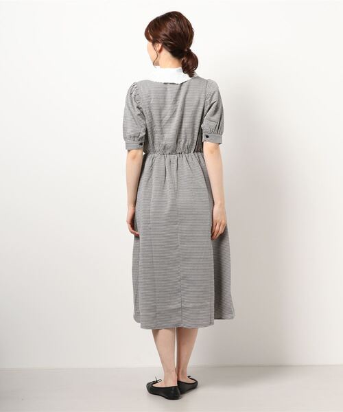 Hamble by Par Avion（ハンブルバイパラビオン）の「衿レースワンピース（ワンピース・レディース・アイボリー/ブラック系その他・ONESIZE）」の3枚目の写真