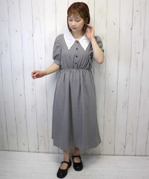 衿レースワンピース