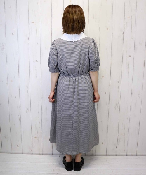 Hamble by Par Avion（ハンブルバイパラビオン）の「衿レースワンピース（ワンピース・レディース・アイボリー/ブラック系その他・ONESIZE）」の8枚目の写真