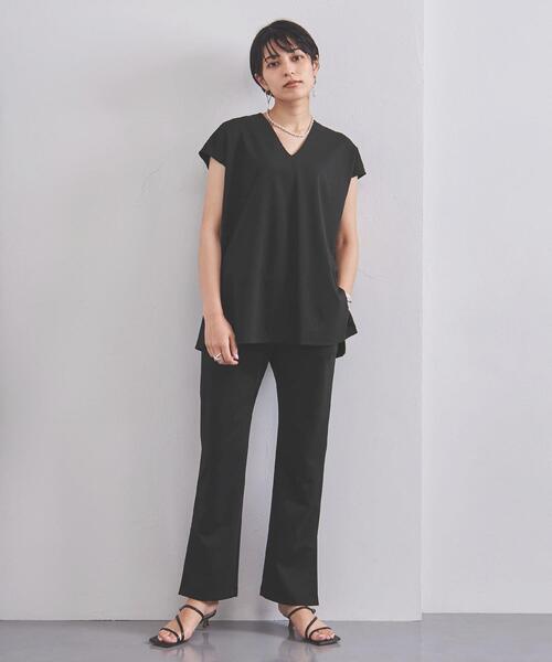 UNITED ARROWS　UPCSポケットVネックワンピース　フレンチスリーブ ur's ワンピース コットンVネックフレンチスリーブワンピース