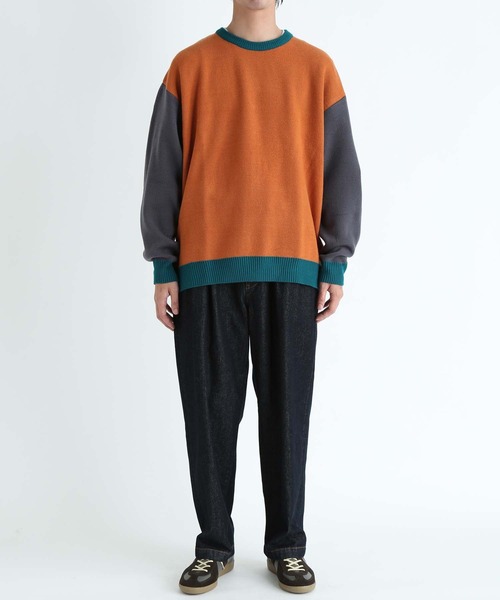 Adam et Rope&#39; - LOGAN/ローガン別注　Color Block CrewNeck/UNISEX 楽天市場】【LOGAN ローガン別注】Color Block CrewNeck UNISEX