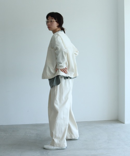 yuni（ユニ　）の「11ozムラ糸no collar ブルゾン（デニムジャケット・レディース・キナリ・FREE）」の10枚目の写真