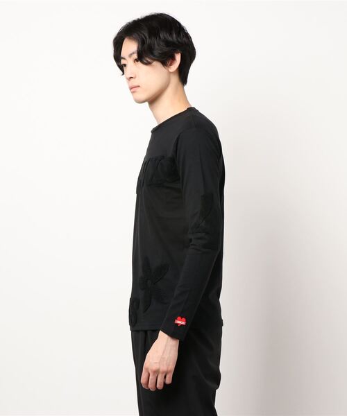CERCA（チェルカ）の「RM/パイルデザインロングTシャツ（Tシャツ/カットソー・メンズ・ホワイト/ブラック・MEDIUM）」の3枚目の写真