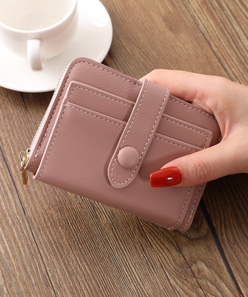 STYLEBLOCK（スタイルブロック）の「二つ折りミニ財布（財布・レディース・ピンク/ネイビー/ワインレッド/ブラック/カーキ・FREE）」の5枚目の写真