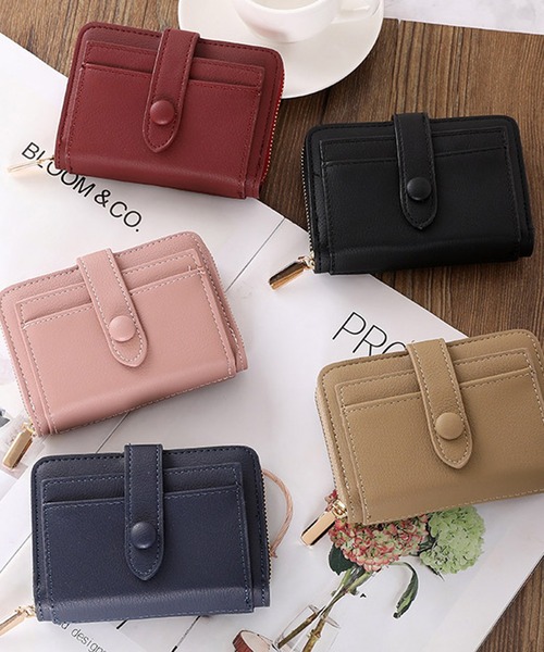 STYLEBLOCK（スタイルブロック）の「二つ折りミニ財布（財布・レディース・ピンク/ネイビー/ワインレッド/ブラック/カーキ・FREE）」の8枚目の写真