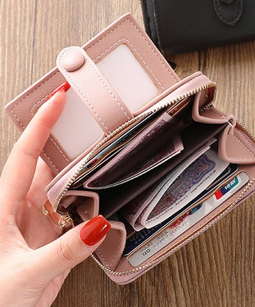 STYLEBLOCK（スタイルブロック）の「二つ折りミニ財布（財布・レディース・ピンク/ネイビー/ワインレッド/ブラック/カーキ・FREE）」の7枚目の写真