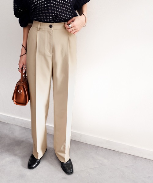 classicalelf（クラシカルエルフ）の「セットアップがキマる。美脚センタープレスパンツ（スラックス・レディース・ライトグレー/ベージュ・MEDIUM/LARGE/X-LARGE）」の11枚目の写真