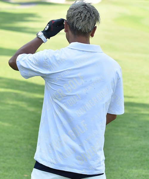 DIVINER GOLF(ディバイナー ゴルフ)の「【DIVINER GOLF】オリジナルゴルフウェア/総柄ロゴ半袖ポロシャツ メンズ(ポロシャツ・メンズ・ホワイト/ホワイト×ブラック/ブラック・M/L/XL)」の21枚目の写真