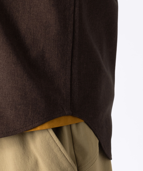 ABAHOUSE（アバハウス）の「ウールライク Vネック シャツ（シャツ/ブラウス・メンズ・ホワイト/ダークブラウン/グリーン/グレイッシュベージュ・44/46/48）」の16枚目の写真