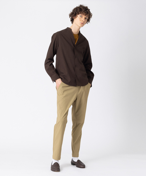 ABAHOUSE（アバハウス）の「ウールライク Vネック シャツ（シャツ/ブラウス・メンズ・ホワイト/ダークブラウン/グリーン/グレイッシュベージュ・44/46/48）」の18枚目の写真