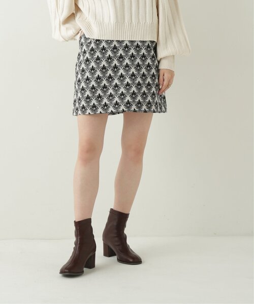 RAY CASSIN（レイカズン）の「ジャガード台形スカート（スカート・レディース・ブラック/オフホワイト・FREE）」の5枚目の写真