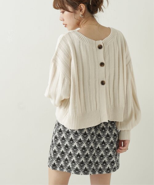 RAY CASSIN（レイカズン）の「ジャガード台形スカート（スカート・レディース・ブラック/オフホワイト・FREE）」の4枚目の写真