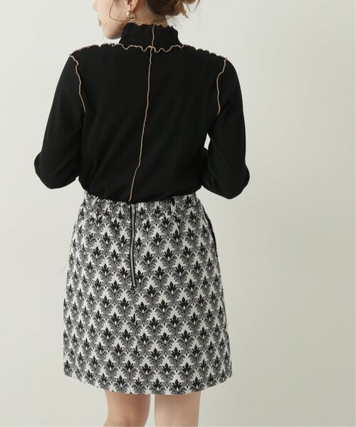 RAY CASSIN（レイカズン）の「ジャガード台形スカート（スカート・レディース・ブラック/オフホワイト・FREE）」の7枚目の写真